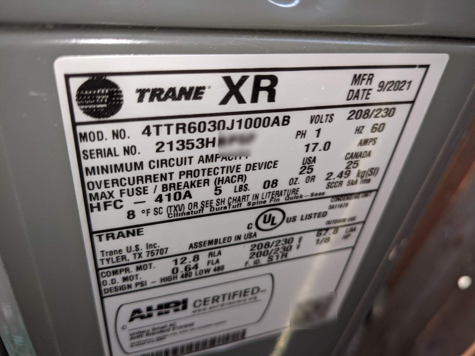 Air conditioner · Outdoor AC